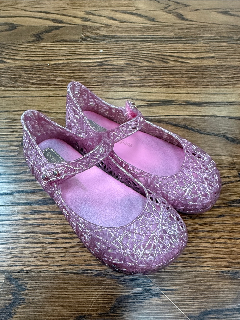Mini Melissa Pink Glitter Jellies